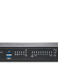 TZ570W Generation Seven Enterprise Firewall Bundle Featuring Heavy Duty Threatblocking And Full Year Managed Protection Service Pack front view with antennas and ports