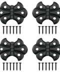 Antique Black Butterfly Hinge Set With 24 Screws For Cabinets Cupboards Doors And Small Furniture Boxes 4 Heavy Duty Metal Hinges