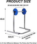 Heavy Duty Adjustable Moving Packing Station Stand, Tabletop Bubble Wrap And Thick Foam Dispenser Roller, overall dimensions shown.