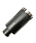 Close-up of Pro Grade Diamond Core Drill Bit 2 Inch 50mm for hard stone concrete marble granite brick dry or wet hole saw with 5/8-11 thread