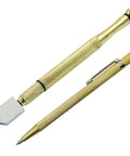 Pro Glass Cutter Kit With Legit Sharp Tungsten Scribe Engraving Pen And Ergonomic Pencil Handle for quick scoring on glass.