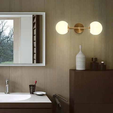 Globe Wall Sconce 21 Inch Modern Milk Glass Globe Light For Bathroom Vanity Mirror Living Room Hallway And Stairs Nordic Style LED Fixture Chic Yet Practical Home Lighting For A Cozy Modern Vibe