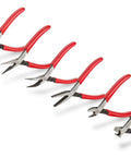 Six-Piece Tiny But Mighty Mini Pliers Set For Precision Work Including Needle Nose, Long Nose, Bent Long Nose, Flat Nose, and Cutting Pliers