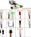 Plug And Play Slick Design 24V 36V 48V 350W Brushless Hub Motor Controller Square Wave Driver connectors and wiring layout