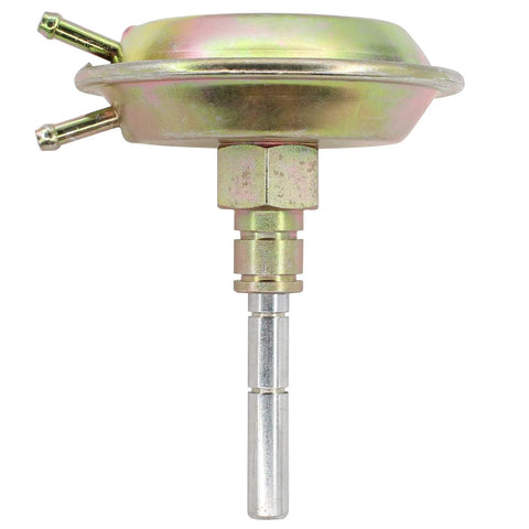 Side view of NewYall front axle 4WD vacuum actuator with zinc‑plated diaphragm housing and threaded shaft