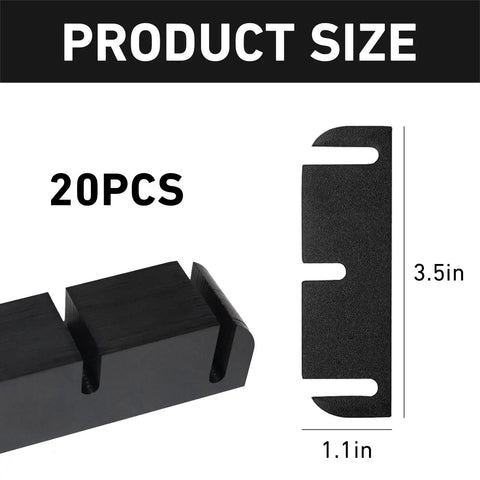 20 Pcs Door Hinge Shims Set With Stainless Steel Coated Spacers, shown in 3.5-inch size, includes 20 pieces for door alignment