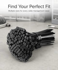 Heavy Duty Self Locking Zip Ties Provide A Rock Solid Nylon Cable Wrap Setup For Electricians With Assorted Sizes In A 100 Piece Fire Resistant Pack, black nylon ties stacked.