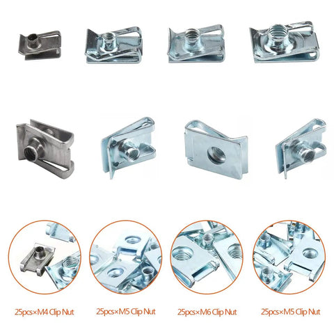80 Piece Automotive U Clip Kit Delivering Rock Solid Galvanized Steel Fasteners For Flawless Car Door Trim Dash Panels And Motorcycle Fenders Hassle Free Swap Out
