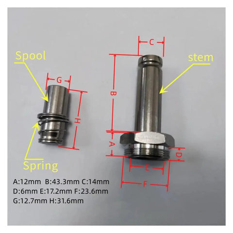Solenoid Valve Kit With Pilot Head For Pneumatic Systems Iron Core 8320G Series Spool And Spring Included SCG353A047 Replacement Parts