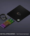 QcK Large Gaming Mousepad With Non Slip Silicone Rubber Base For Peak Tracking And Rock Solid Stability Pro Grade Surface