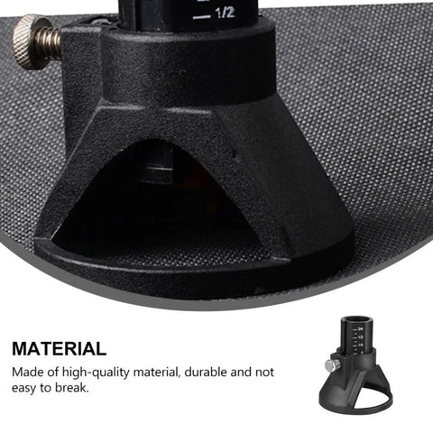 Close-up of durable black plastic material of 2 Pc Mini Electric Grinding Positioner And Locator Set for precision tasks.