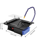 Beast 1850W Faceting Machine With Infinitely Adjustable Speed For Gem Polishing And Jewels, dimensions displayed next to unit