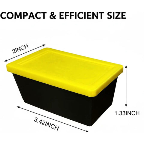 Go To Mini Storage Bins With Lids 4 Pack For Small Parts Crafts Hardware And Office Supplies Space Saving Stackable Totes With Snap Fit Lids