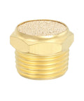 Brass Pneumatic Exhaust Muffler Half Inch NPT Flat Sintered Air Breather Filter Noise Reducer For Compressors Oil Tanks