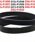 Heavy Duty 13 Rib Conveyor Drive Belt For 200J To 245J Series One Piece Set shown in coiled position