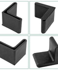 Rubber Angle Iron End Caps 20 Pack Black L Shaped Corner Protectors, heavy duty, 35mm, gripping design for surface protection.