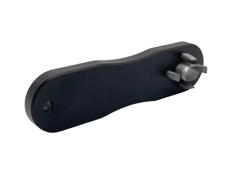 Heavy Duty Hole Punch Tool For Fabric And Canvas Hammer Punch For Boat Awnings Tarps And Covers with metal handle, side view