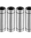 LM8UU Extra Long Linear Ball Bearing Set 8mm Bore 15mm OD 45mm Length Sealed On Both Sides High Precision Chromium Steel 4 Pack