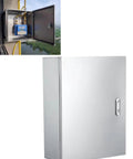 Rugged Stainless Steel Electrical Junction Box For Outdoor Use Wall Mounted Enclosure With Lockable Front Panel And Mounting Plate Heavy Duty Weatherproof Project Box With Moisture And Dust Protection, 304 stainless steel
