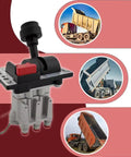 PTO Control Valve Kit For Dump Truck Dump Pump With Kickout, Air Shift Dual Valve, Replacement AV295 32838879X 329358X, Durable Die Cast Body