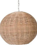 Panay Wicker Ball Hanging Ceiling Lamp, Boho Rattan Pendant Light For Dining Room And Living Room, wheat handwoven shade
