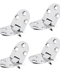 Built Like A Tank Marine Grade 316 Stainless Steel Hidden Hinge Set 180 Degree Concealed Turn Plate, polished finish, set of four