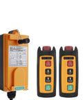 Mini Wireless Overhead Hoist Crane Remote Control With 2 Channel 12V 24V 36V Compatibility Industrial Winch Lift Radio Remote Controller Kit Includes Two Transmitters And Receiver For Quick Grip Friendly Easy Lift Control