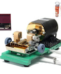Real Deal Precision Pearl Drilling Machine With Two Hundred Watt Pedal Motor And Adjustable Depth Guide For Shell Coral Amber Stone Silver Jewelry Making Workshop, detailed view of motor and precision drill components.