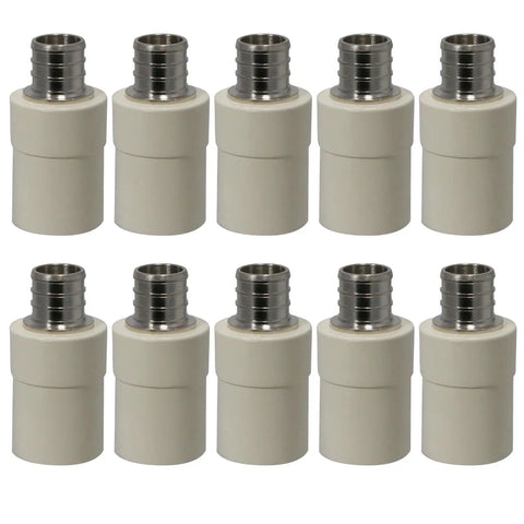 Three Quarter Inch Pex To CPVC Barb Crimp Transition Couplings Pack Of Ten For Seamless Plumbing Transitions Between Pex And CPVC