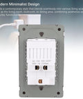 No Snags Heavy Duty Usb And Type C Wall Outlet With 15A Flame Retardant Receptacle For Home Office Dorm Fast Charging Power Strip Us Plug white wall outlet with dual USB ports
