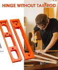 Door Hinge Jig Installation Kit With Adjustable Template And Milling Cutter for Precise Hinge Alignment, shown with a user in a workshop.