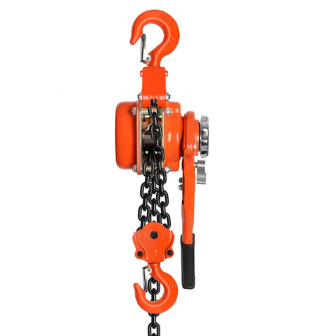 Heavy Duty Manual Chain Winch Lever Hoist 13200 Lbs Come Along With Upgraded Auto Chain Lead And 360 Degree Rotating Hook side view