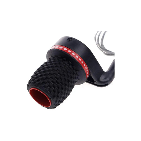 Close-up of 2Pcs Bicycle Twist Grip Gear Shifter Handle Set for Mountain Bikes, 18 21 Speed Derailleur, Easy Smooth Gear Shifting