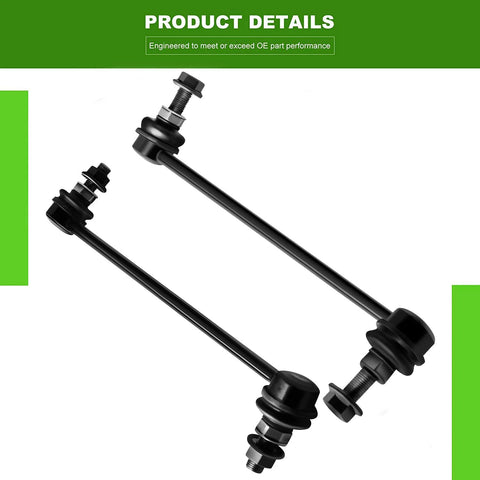 Front suspension lower control arms with ball joints and tie rod ends, 2 pcs, black steel, for 2008–2015 Nissan Rogue