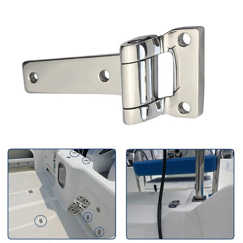 Set Of 2 Heavy Duty Stainless Steel 135mm T Hinge Set, Marine Grade 304 Boat Hardware for yachts, doors, gates, easy install