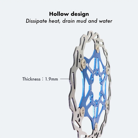 Floating Bike Brake Disc Rotor For MTB Road BMX 160mm 180mm 203mm With Six Bolts Stainless Steel Outer And 7075 Aluminum Inner CNC Milled