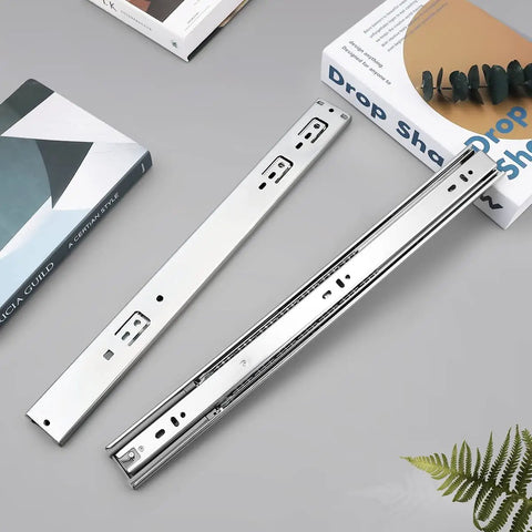 22 Inch Ball Bearing Drawer Slides Soft Close Full Extension Heavy Duty With Brackets Side Or Rear Mount Zinc Plated Steel