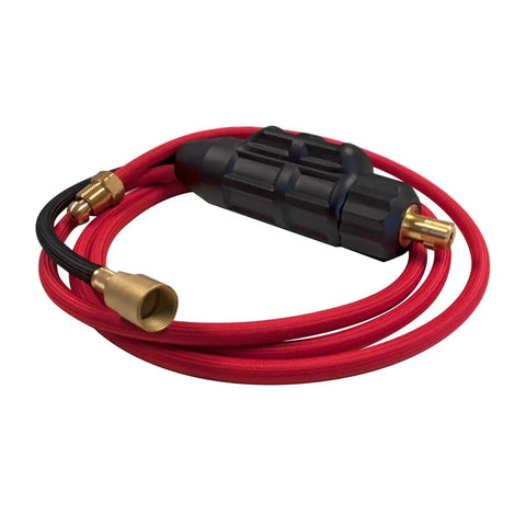 SafeLoc 35M Dinse Male Half Inch Water Cooled Gas Thru Cable Connector For TIG Power Cables Inverter Ready Pro Grade Build Durable Insulated Twelve Point Eight Millimeter