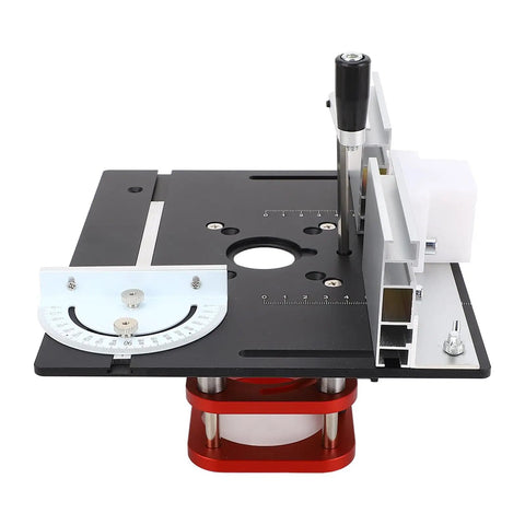 Shop Ready Router Table Base With 51mm Stroke Manual Lift For 64 To 66mm Motors featuring adjustable height control and steel construction.