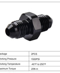 4AN Female To 4AN Male Swivel Fittings Aluminum 2 Pack Heavy Duty AN Fittings For High Pressure Hoses Black Anodized Finish Ideal For Automotive Car Trucks Rigs And Custom Builds, black 4AN aluminum swivel fitting