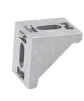 Heavy Duty Aluminum Angle Brackets Set Of 10 For Right Angle Corners, close-up of a single bracket with oval mounting hole