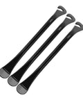 Heavy Duty Bike Tire Levers 3 Pack Carbon Steel Tire Irons And Spoon Tools For Quick Flat Repair Easy Cycling Tire Change Set Pro Grade Durable Safe Essential Bike Maintenance Kit, black color, shown in a row.