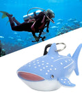 Diver underwater with Cartoon Fish Silicone Regulator Cover With Clip Second Stage Protector For Dive Gear Whale Shark Design