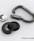 Upgraded AirTag Link And Lock with Heavy Duty 3 Digit Combination Lock Secure Polycarbonate Housing components displayed