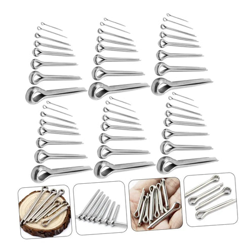220 Piece Dowel And Cotter Pin Assortment Kit For Automotive Repair With Hairpin And Hitch Pins Versatile Fasteners For Mechanics Garage Use Easy Install And Secure Fit, stainless steel cotter pins set