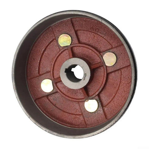 Beefed Up Electric Tricycle Brake Hub With Cast Steel Drum Pads For E Bike Replacement 160 Or 180mm Rear Fixed Disc in red cast steel