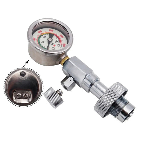 High Pressure Scuba Tank Air Pressure Checker With 400Bar Gauge For DIN Valve Bottles Dive Gear Safety Tool SCBA Tank Tester