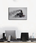 Dope Steam Locomotive In The Snow Wall Art Poster Canvas Print for modern bedroom and living room unframed 18x12 inch home decor