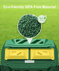 Dual Chamber 43 Gallon Compost Tumbler Bin With Aeration Paddles made of eco-friendly BPA-free material