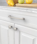 10 Pack Brushed Satin Nickel Cabinet Pulls For 5 Inch Hole Centers Durable Metal Construction Kitchen Cabinet Handles ZH0032 installed